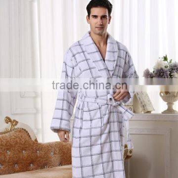 White Color terry cotton toweling night gown,men sleepwear , men bathrobe hot sale