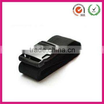 Hot sale black luggase belt strap with metal clasp buckle (factory)