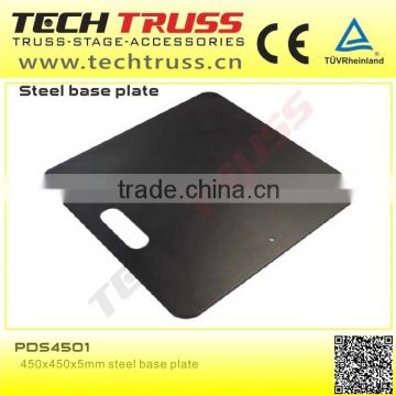 steel base plate for pipe and drape