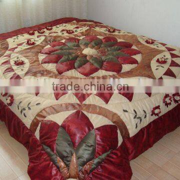 pu fabric puff bed cover