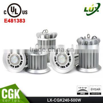 Free Lighting Design Crown Series Copper Heatpipe UL Approved #481383 Design Patent 5 Years Warranty 500W LED High Bays
