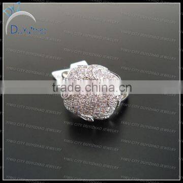 Factory Price Plated 18k White Gold Ladies cz Rings photo-2