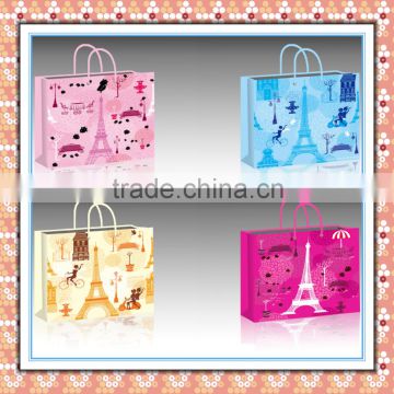 new products for 2015 tower shaped shopping&gift printed paper bag