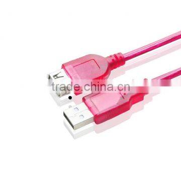 Transparent Optional Colors USB 2.0 Extension Cable Customized Length