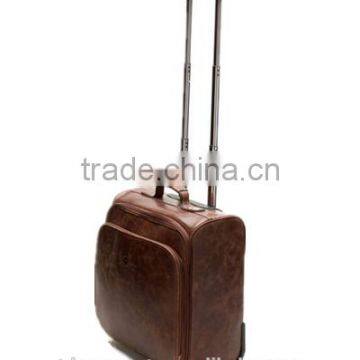 2016 Hot Selling Mens Leather Rolling Duffel Suitcase Bag for Short Traveling photo-4