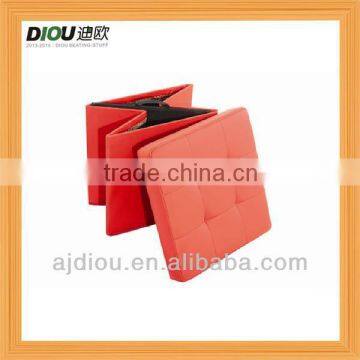 wholesale cube red PU shoe storage ottoman DO-6103