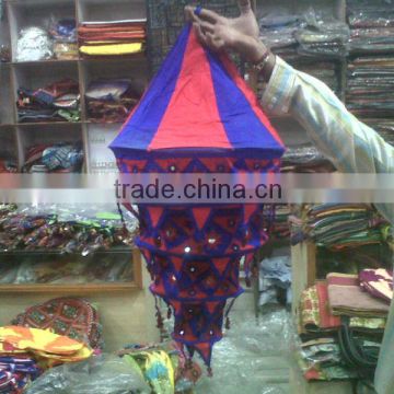 DECORATIVE FABRIC LAMP-SHADE LANTERNS~SPECIALLY DESIGNED FOR CHRISTMAS DECORATION