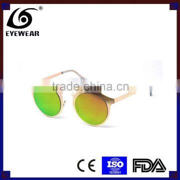Stainless Steel Sunglasses,Fashion Pilot Round Metal Sunglasses