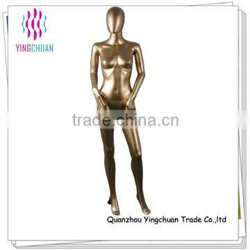 High end window display golden egg head plastic female mannequin                        
                                                                                Supplier's Choice