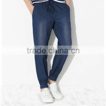 Adults age group Best Design Breathable 2016 men fashion jogger jeans elastic jegging pants for boy wholesale price