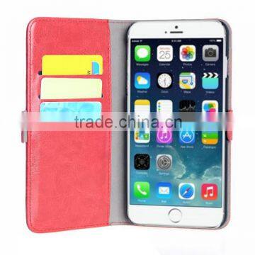 New Arrival Wallet PU Leather Case for Iphone 6 plus