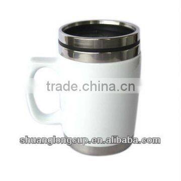 450ml white bulk coffee mugs with hand SL-2805