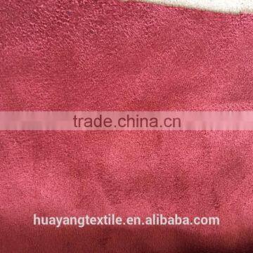 100% polyester red color suede wholesale fabric