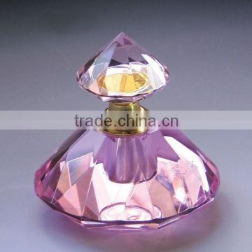 pink color crystal perfumn bottle