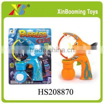 Promotion plastic bubble gun with light and music