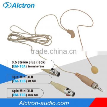 Alctron EM-10C Ear-hanging Mic with 4 pins Mini XLR connector,Pro ear-hanging Mic,condenser ear-hanging Mic