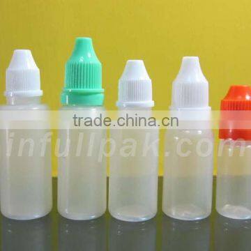 E-liquid dropper bottle with child safety cap