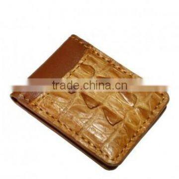 Crocodile leather money clip wallet SCW-003