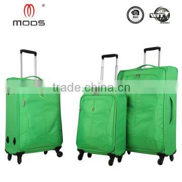 2016 NEW DESIGN CHEAP LIGHT FOUR WHEELS POLYESTER SUITCASE