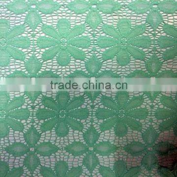 light green flower french nylon spandex lace fabric for dress