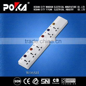 13A 250V Multi Extension Cord Socket Outlet with Individual Switches
