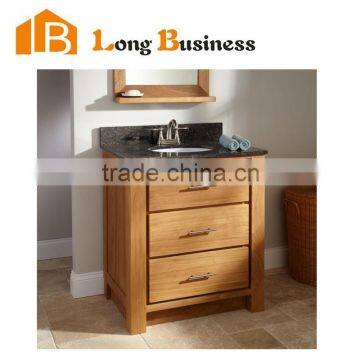 LB-LX2211 Solid wood frame popular bath storage with three drawers