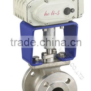 Electric V-Ball Valve With Actuator