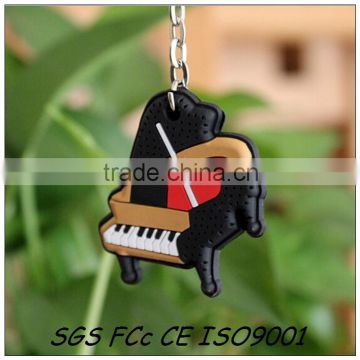 Promotional gift custom rubber keychain/2D/3D design rubber keychain custom make factory