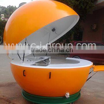 Outdoor Fiberglass Buffet Orange Kiosk FRP Food tailor