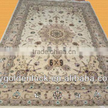 6x9ft wool/silk turkish design carpets