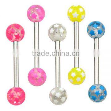 TR01062 Resin Printed Body Jewelry Fake Tongue Piercing photo-6