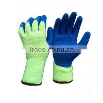 Winter Warm Crinkle Latex Coated Gloves Working Glove