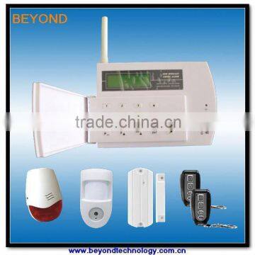 Wireless GSM burglar alarm system with LCD screen display