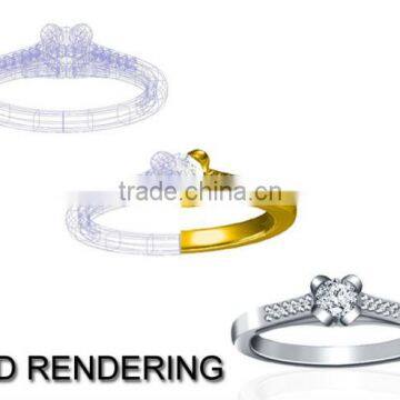 3D CAD jewellery Rendering