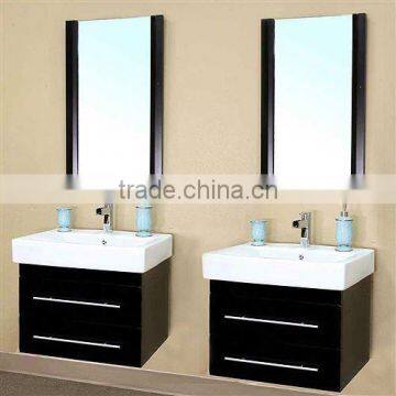 Double Solid Wood Bathroom Cabinets