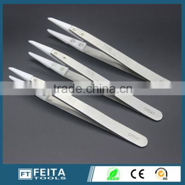 Heat Resistance CR241 Zirconia Ceramic tip Pointed Tweezers