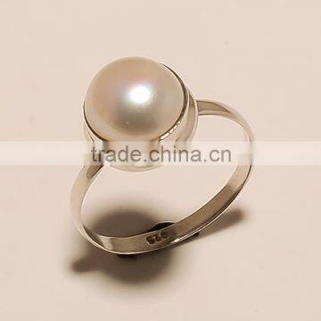R0149-925 STERLING SILVER PEARL RING 2.19