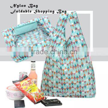 Fashion cheap promotional eco friendly waterproof nylon foldable shopping bag