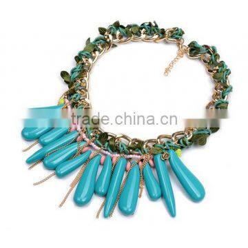 New Occident Style fashion exaggerate Chili Tassels Handmade luxury Clavicle necklace