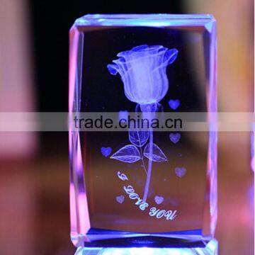 2015 promotional K9 crystal gift 3d laser engraving
