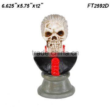 FT2592D Halloween Decor Skull Skeleton Statue with led light