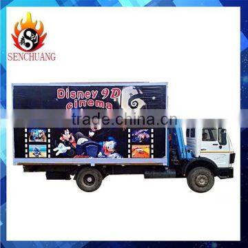 Hydraulic platform with motin 6 luxury seats,truck mobile 7D cinema