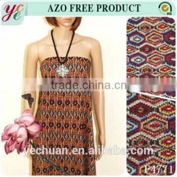 Cheap printing dresses china female models rayon fabric