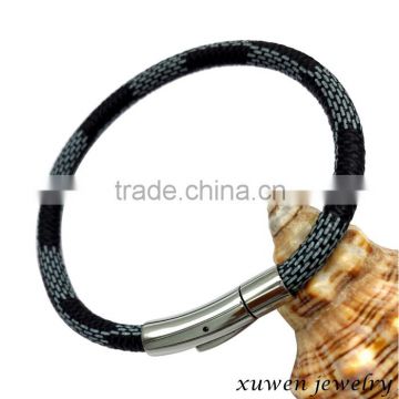 stainless steel magnetic clasp leather cord for jewelry                        
                                                                                Supplier's Choice