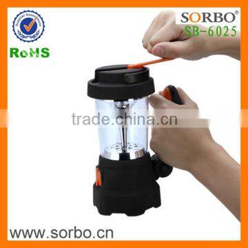 Self-powered Multifunction Camping Lantern SOS Red Flash Light Phone Charger