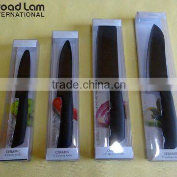 6" Jan-Chef Ceramic Knife Black Blade Ceramic Kitchen Knife, Satin Finish, Black Handle PVC Box photo-3