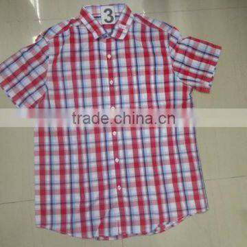 100% COTTON YARN DYED CHECK DESIGN SHORT SLEEVE SHIRTS