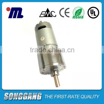 42mm Diameter 12Volt 450rpm PMDC Spur Gear Motor for Roller Shutter Door