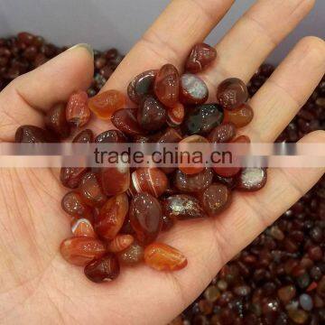 wholesale Natural crystal gravel red agate crushed tumbled stone for home decor