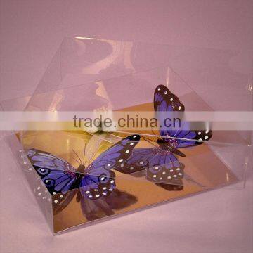 clear pvc boxes with plat gold bottom